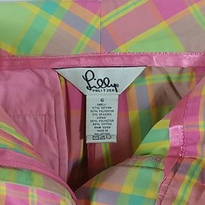 Vintage Lilly Pulitzer classic plaid capris